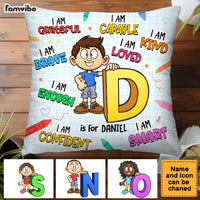 Personalized Gift For Grandson Name Alphabet I Am Kind Pillow 34521 thumb 1