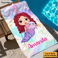 Personalized Gift For Granddaughter Mermaid Beach Towel 34522 thumb 1
