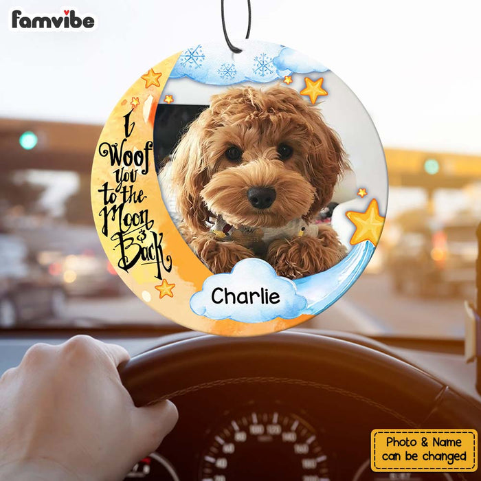 Personalized I Woof You To The Moon And Back Dog Lovers Car Air Freshener 34526 1