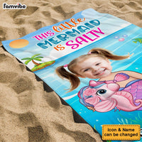 Personalized Gift For Granddaughter This Little Mermaid Is Salty Beach Towel 34535 thumb 1