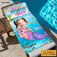 Personalized Gift For Granddaughter This Little Mermaid Is Salty Beach Towel 34535 thumb 1