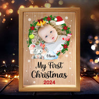 Personalized Gift for Baby First Christmas Upload Photo Picture Frame Light Box 34552 thumb 1