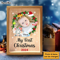 Personalized Gift for Baby First Christmas Upload Photo Picture Frame Light Box 34552 thumb 1
