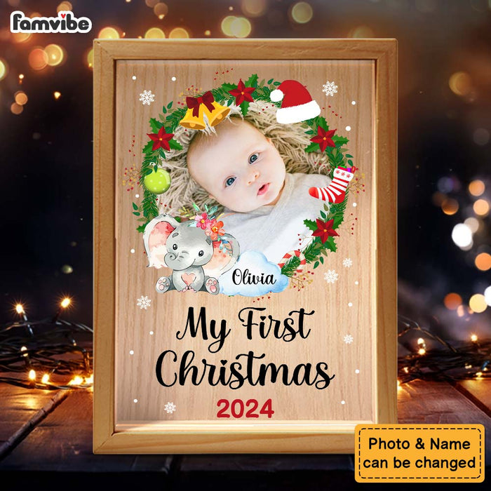 Personalized Gift for Baby First Christmas Upload Photo Picture Frame Light Box 34552 1