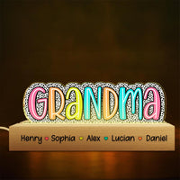 Personalized Gift For Grandma Dalmatian Dots Acrylic Name Night Light 34570 thumb 1