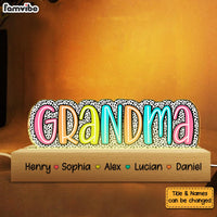 Personalized Gift For Grandma Dalmatian Dots Acrylic Name Night Light 34570 thumb 1