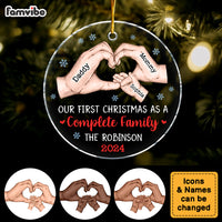 Personalized Gift For Family First Christmas Circle Ornament 34582 thumb 1