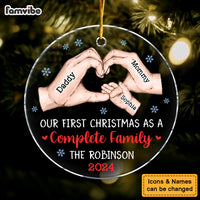 Personalized Gift For Family First Christmas Circle Ornament 34582 thumb 1
