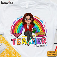 Personalized Gift for Teacher Teach Love Inspire Appreciation Sparkly Shirt - Hoodie - Sweatshirt 34585 thumb 1