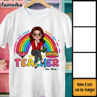 Personalized Gift for Teacher Teach Love Inspire Appreciation Sparkly Shirt - Hoodie - Sweatshirt 34585 thumb 1