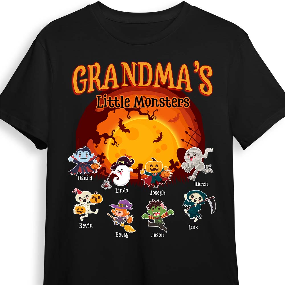 Personalized Gift For Grandma's Little Monsters Halloween Shirt Hoodie Sweatshirt 34589 Primary Mockup