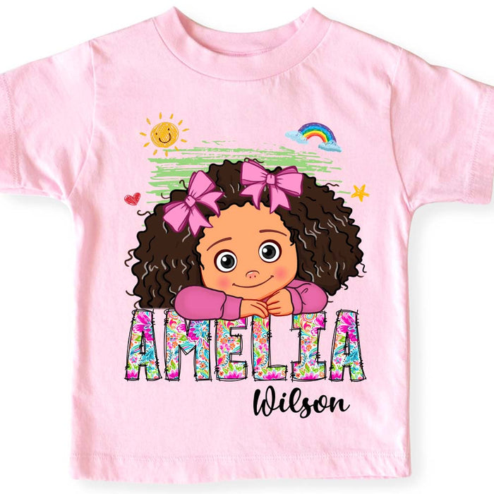 Personalized Gift For Granddaughter Grandson Paisley Floral Name Kid T Shirt - Kid Hoodie - Kid Sweatshirt 34594 1