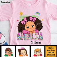 Personalized Gift For Granddaughter Grandson Paisley Floral Name Kid T Shirt - Kid Hoodie - Kid Sweatshirt 34594 thumb 1