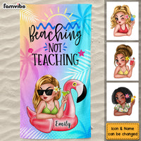 Personalized Gift For Teacher Beaching Not Teaching Teacher Summer Beach Towel 34596 thumb 1