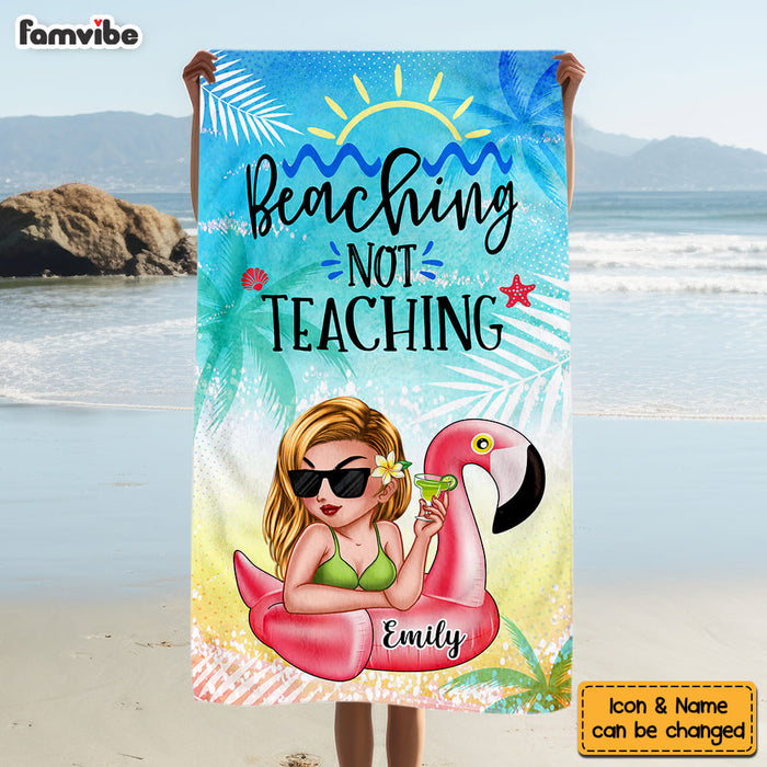 Personalized Gift For Teacher Beaching Not Teaching Teacher Summer Beach Towel 34596 1