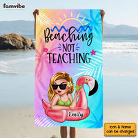 Personalized Gift For Teacher Beaching Not Teaching Teacher Summer Beach Towel 34596 thumb 1
