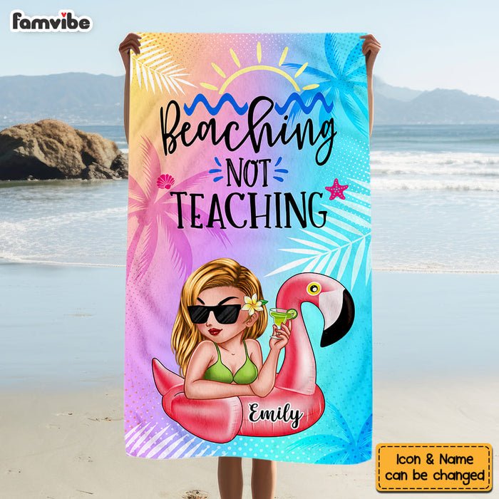 Personalized Gift For Teacher Beaching Not Teaching Teacher Summer Beach Towel 34596 1