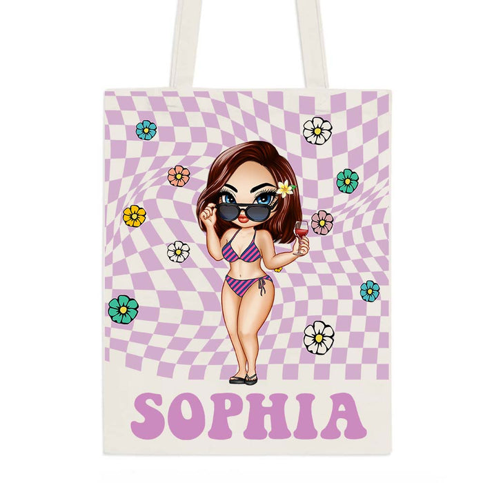 Personalized Summer Vibes Gift Tote Bag 34604 1