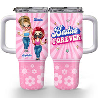 Personalized Gift For Friends Groovy Retro Style 40oz Tumbler With Straw 34606 thumb 1