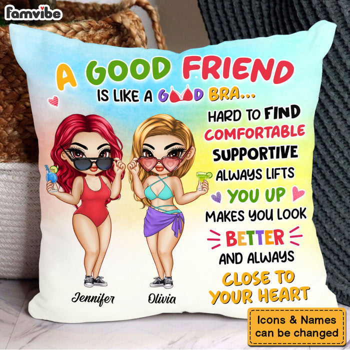 Personalized Gift to my Good Friend Good Bra Pillow 34607 1