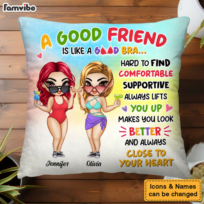 Personalized Gift to my Good Friend Good Bra Pillow 34607 1