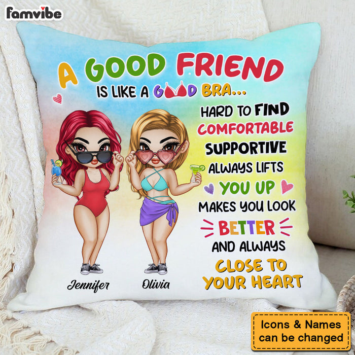 Personalized Gift to my Good Friend Good Bra Pillow 34607 1