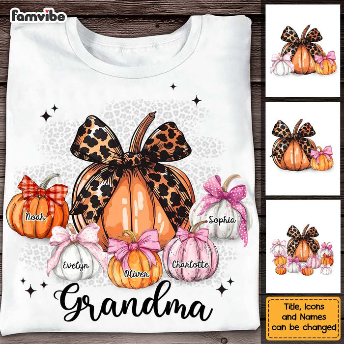 Personalized Gift For Grandma Fall Coquette Pumpkins Shirt - Hoodie - Sweatshirt 34610 1