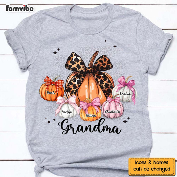 Personalized Gift For Grandma Fall Coquette Pumpkins Shirt - Hoodie - Sweatshirt 34610 1