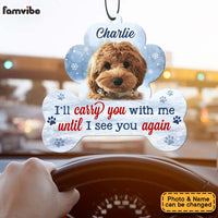 Personalized Gift For Dog Lovers I'll Carry You With Me Car Air Freshener 34617 thumb 1