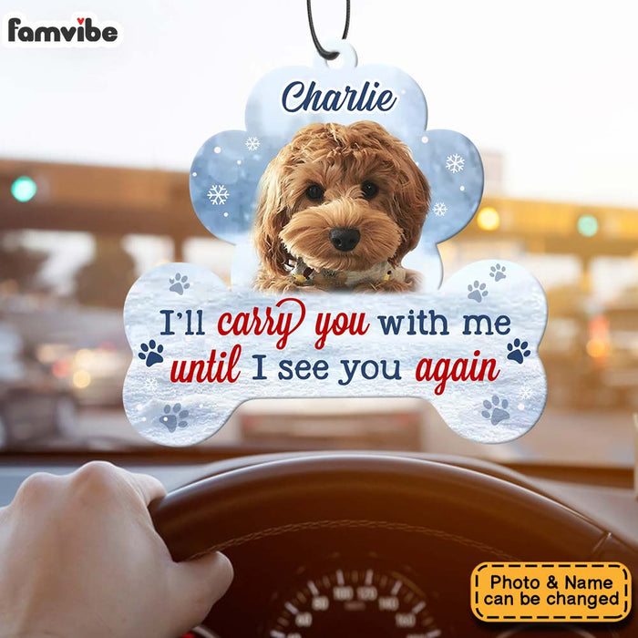 Personalized Gift For Dog Lovers I'll Carry You With Me Car Air Freshener 34617 1