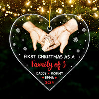 Personalized Gift For Family First Christmas Heart Ornament 34626 thumb 1