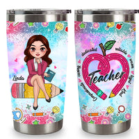 Personalized Gift For Teachers Teach Love Inspire Steel Tumbler 34628 thumb 1
