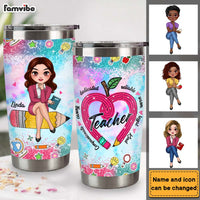 Personalized Gift For Teachers Teach Love Inspire Steel Tumbler 34628 thumb 1