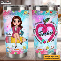 Personalized Gift For Teachers Teach Love Inspire Steel Tumbler 34628 thumb 1