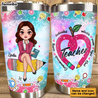 Personalized Gift For Teachers Teach Love Inspire Steel Tumbler 34628 thumb 1