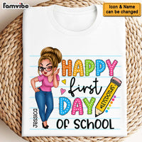 Personalized Appreciation Gift For Teacher Happy First Day Of School Shirt - Hoodie - Sweatshirt 34631 thumb 1