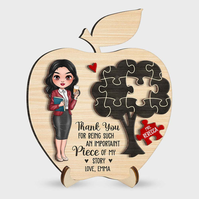 Personalized Gift For Teacher Appreciation 2 Layered Separate Wooden Plaque 34632 1