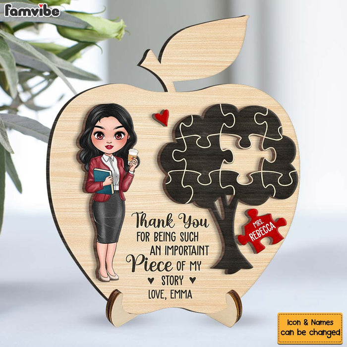 Personalized Gift For Teacher Appreciation 2 Layered Separate Wooden Plaque 34632 1