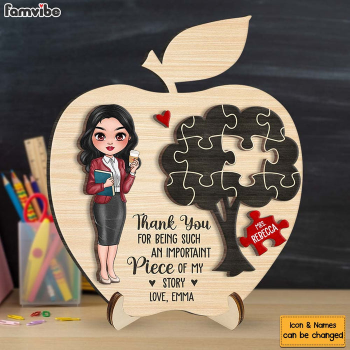 Personalized Gift For Teacher Appreciation 2 Layered Separate Wooden Plaque 34632 1