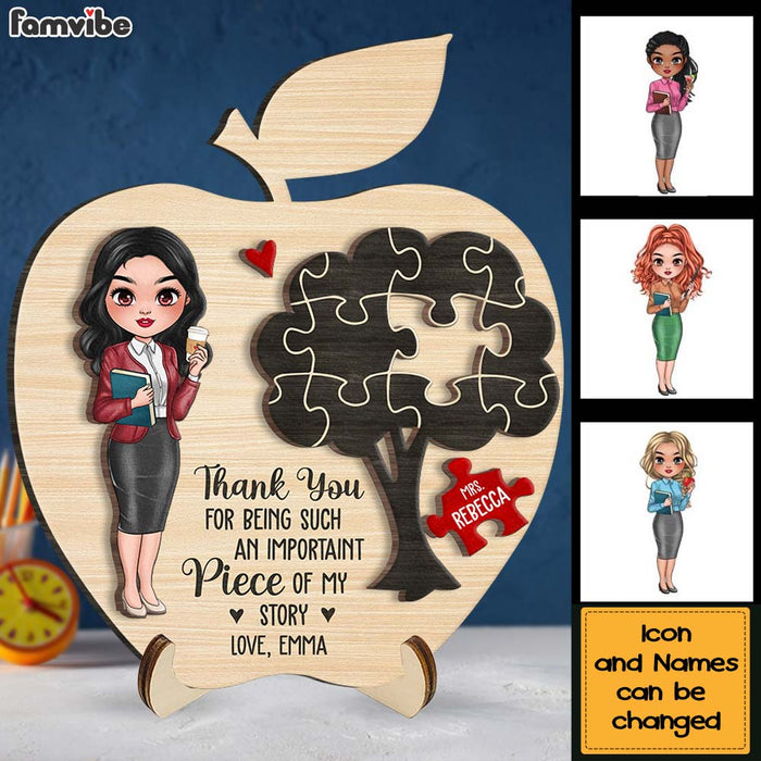 Personalized Gift For Teacher Appreciation 2 Layered Separate Wooden Plaque 34632 1