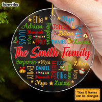 Personalized Gift For Family Word Art Names Circle Ornament 34643 thumb 1