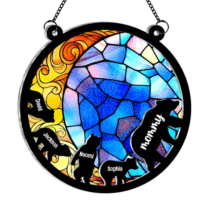 Personalized Gift From Daughter Mom Birthday Mama Bear Acrylic Suncatcher Ornament 34649 1