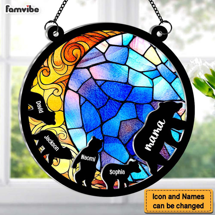 Personalized Gift From Daughter Mom Birthday Mama Bear Acrylic Suncatcher Ornament 34649 1