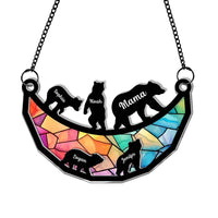 Personalized Gift From Daughter Mom Birthday Mama Bear Acrylic Suncatcher Ornament 34650 thumb 1