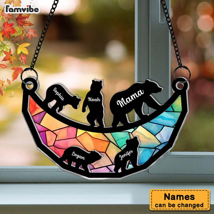 Personalized Gift From Daughter Mom Birthday Mama Bear Acrylic Suncatcher Ornament 34650 1