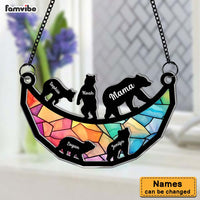 Personalized Gift From Daughter Mom Birthday Mama Bear Acrylic Suncatcher Ornament 34650 thumb 1