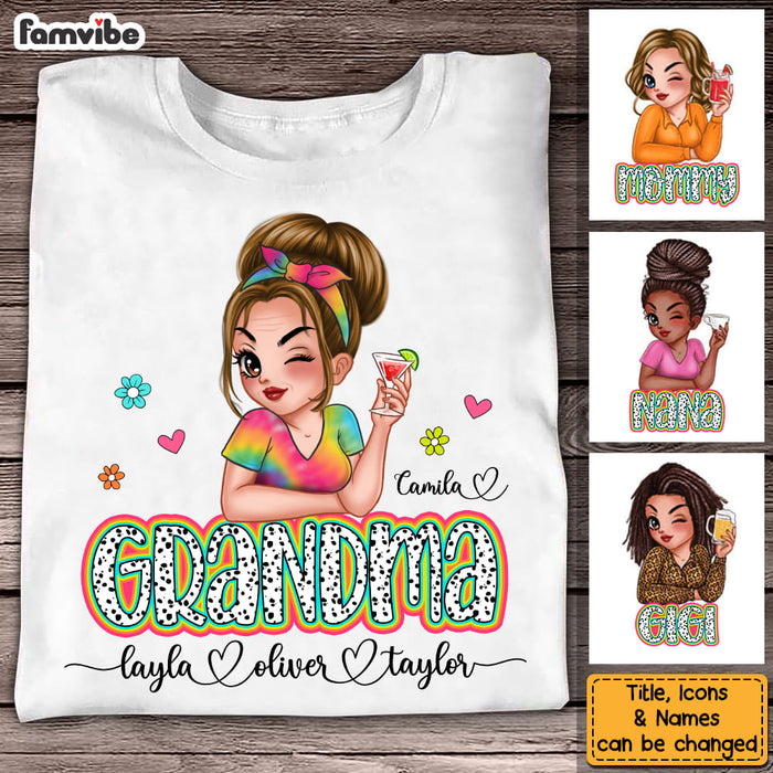 Personalized Gift For Nana Grandma Colorful Shirt - Hoodie - Sweatshirt 34655 1