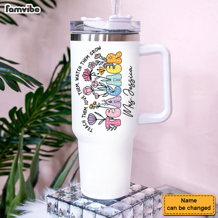 Personalized Gift For Teacher Appreciation 40oz Tumbler With Straw 34679 1