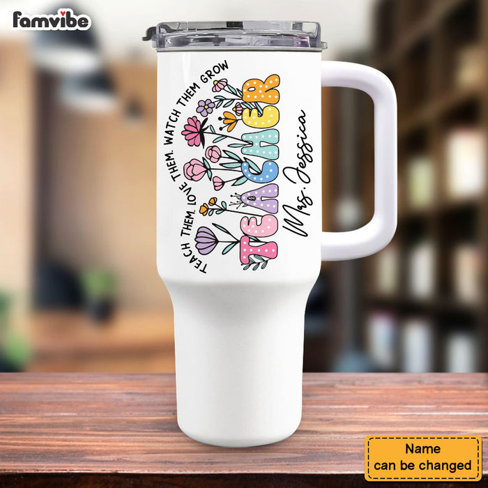 Personalized Gift For Teacher Appreciation 40oz Tumbler With Straw 34679 1