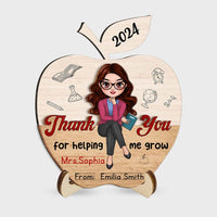 Personalized Gift For Teacher Thank You Teacher 2 Layered Separate Wooden Plaque 34689 thumb 1